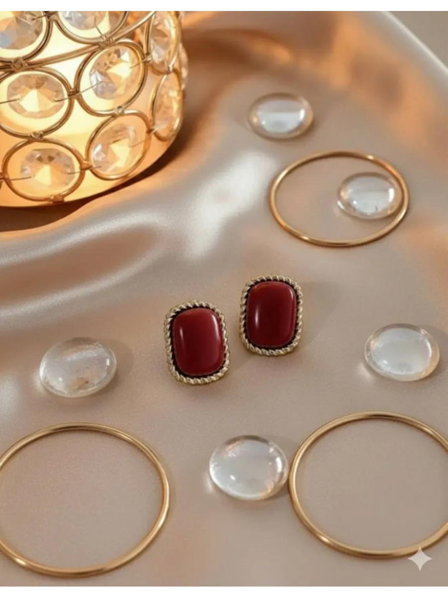 Ականջօղեր ՛՛Էլեգանտ բորդո՞՞